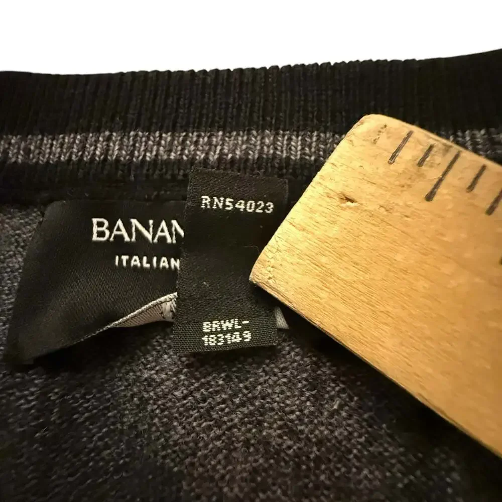 Banana Republic Italian Merino Wool Raglan Crewneck Sweater Tall XL